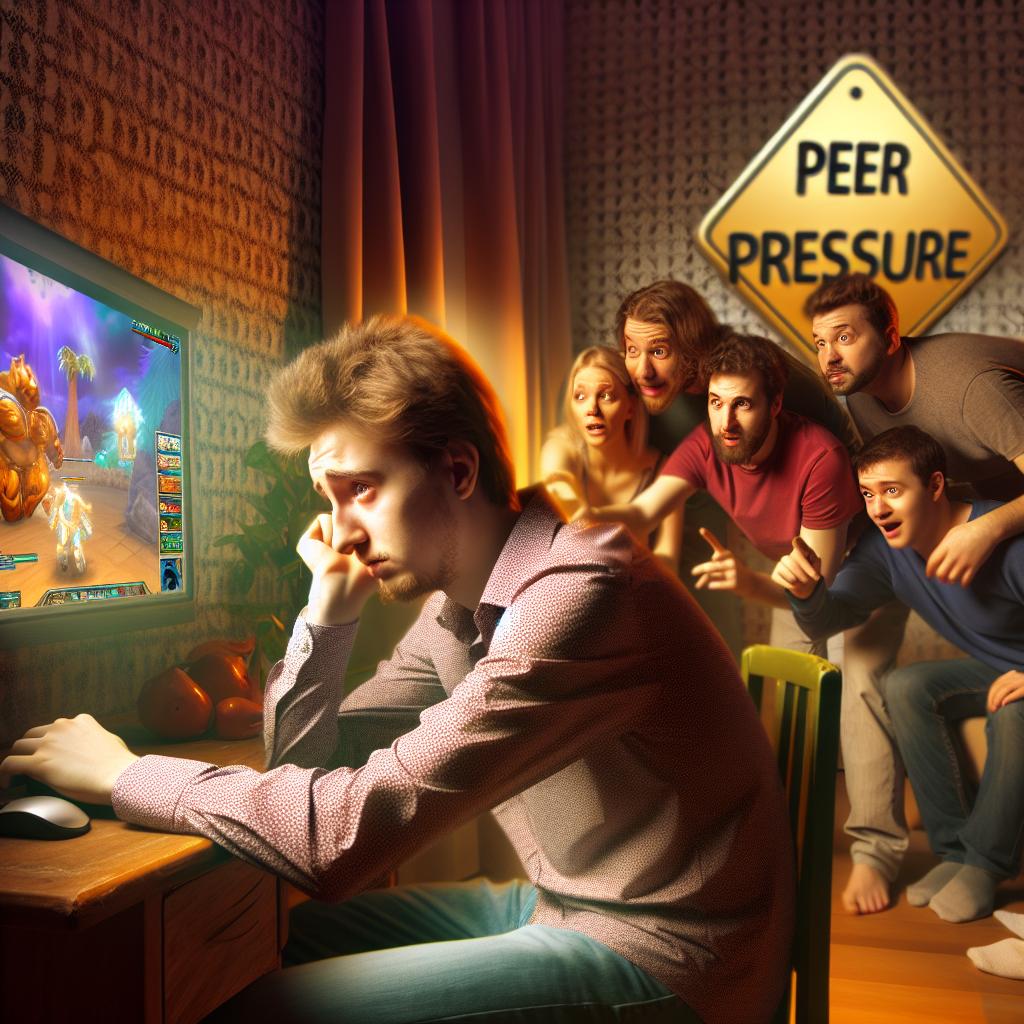 Peer pressure and online gaming communities